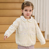 Dave&Bella Toddler Girls Floral Sweet Fleece Soft Warm Comfortable Coats