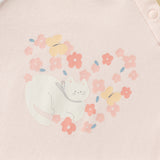 Dave&Bella Toddler Girls Pink Cute Print Lightweight Cotton Long Sleeve T-shirts
