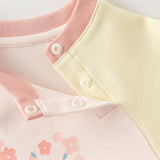 Dave&Bella Toddler Girls Pink Cute Print Lightweight Cotton Long Sleeve T-shirts