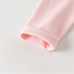 Dave&Bella Toddler Girls Pink Cute Print Lightweight Cotton Long Sleeve T-shirts