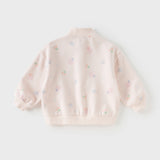 Dave&Bella Toddler Girls Playful Cherry Pint Light Pink Turtle Jackets