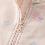 Dave&Bella Toddler Girls Playful Cherry Pint Light Pink Turtle Jackets