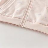 Dave&Bella Toddler Girls Playful Cherry Pint Light Pink Turtle Jackets