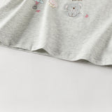 Dave&Bella Toddler Girls Cute Light Blue Breathable Cotton T-shirt Tops
