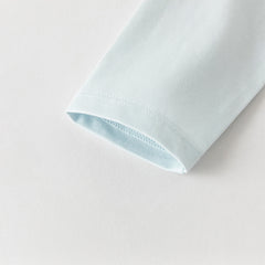 Dave&Bella Toddler Girls Cute Light Blue Breathable Cotton T-shirt Tops