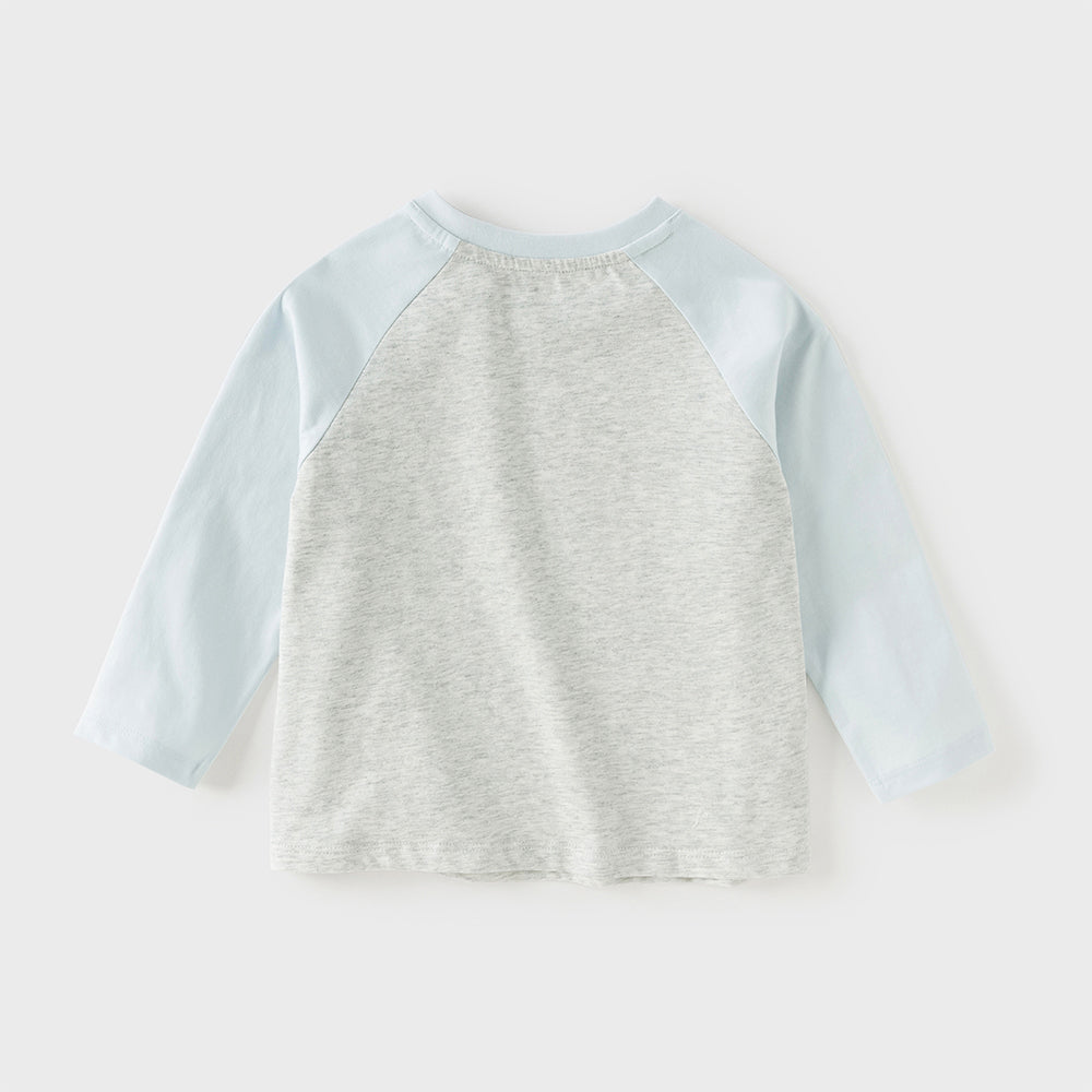 Dave&Bella Toddler Girls Cute Light Blue Breathable Cotton T-shirt Tops