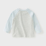 Dave&Bella Toddler Girls Cute Light Blue Breathable Cotton T-shirt Tops