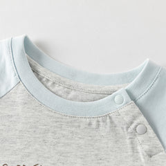 Dave&Bella Toddler Girls Cute Light Blue Breathable Cotton T-shirt Tops
