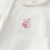 Dave&Bella Toddler Girls White Doll Collar Long Sleeve Breathable Cotton Shirts