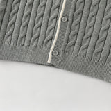 Dave&Bella Kids Boys Grey/Beige Breathable Cotton Sweater Cardigans