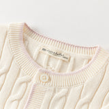 Dave&Bella Kids Boys Grey/Beige Breathable Cotton Sweater Cardigans