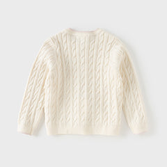 Dave&Bella Kids Boys Grey/Beige Breathable Cotton Sweater Cardigans
