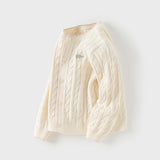 Dave&Bella Kids Boys Grey/Beige Breathable Cotton Sweater Cardigans