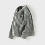 Dave&Bella Kids Boys Grey/Beige Breathable Cotton Sweater Cardigans