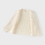 Dave&Bella Kids Boys Grey/Beige Breathable Cotton Sweater Cardigans