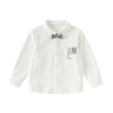 Dave&Bella Toddler Boys Formal White Cotton Shirt Tops