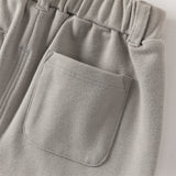 Dave&Bella Toddler Boys Casual Grey Straight-leg Wide Pants