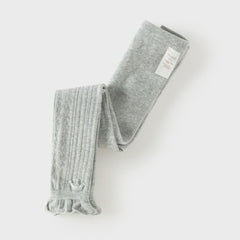 Dave&Bella Kids Girls Grey/Beige Slim Stretchable Footless Tights Leggings