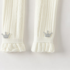 Dave&Bella Kids Girls Grey/Beige Slim Stretchable Footless Tights Leggings