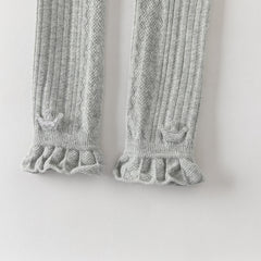 Dave&Bella Kids Girls Grey/Beige Slim Stretchable Footless Tights Leggings