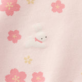 Dave&Bella Toddler Girls Pink Charming Flower Print Round Collar Sweatshirts