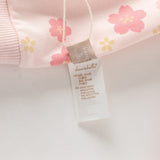 Dave&Bella Toddler Girls Pink Charming Flower Print Round Collar Sweatshirts