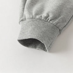 Dave&Bella Toddler Boys Grey/Khaki Cute Animal-shaped Drawstring Loose Pants