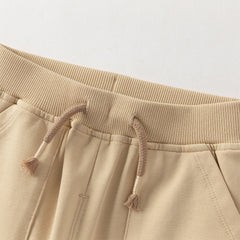 Dave&Bella Toddler Boys Grey/Khaki Cute Animal-shaped Drawstring Loose Pants