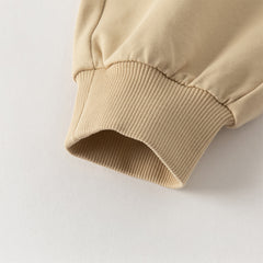 Dave&Bella Toddler Boys Grey/Khaki Cute Animal-shaped Drawstring Loose Pants