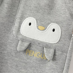 Dave&Bella Toddler Boys Grey/Khaki Cute Animal-shaped Drawstring Loose Pants