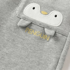 Dave&Bella Toddler Boys Grey/Khaki Cute Animal-shaped Drawstring Loose Pants