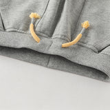 Dave&Bella Toddler Boys Grey/Khaki Cute Animal-shaped Drawstring Loose Pants
