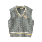 Dave&Bella Toddler Boys Beige/Grey Sleeveless Comfortable Cotton Tank Tops