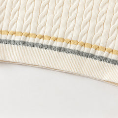 Dave&Bella Toddler Boys Beige/Grey Sleeveless Comfortable Cotton Tank Tops