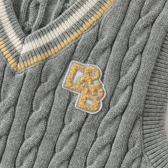 Dave&Bella Toddler Boys Beige/Grey Sleeveless Comfortable Cotton Tank Tops