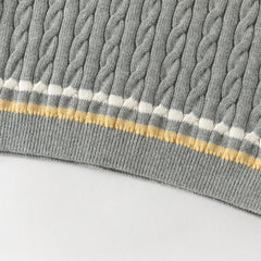 Dave&Bella Toddler Boys Beige/Grey Sleeveless Comfortable Cotton Tank Tops