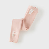 Dave&Bella Kids Girls Sweet White/Pink Flower Stretchable Slim Leggings