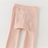 Dave&Bella Kids Girls Sweet White/Pink Flower Stretchable Slim Leggings