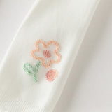 Dave&Bella Kids Girls Sweet White/Pink Flower Stretchable Slim Leggings
