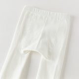 Dave&Bella Kids Girls Sweet White/Pink Flower Stretchable Slim Leggings