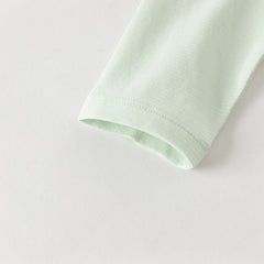 Dave&Bella Baby Girls/Boys Summer Green/Light Pink Breathable Cotton Soft Rompers