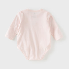 Dave&Bella Baby Girls/Boys Summer Green/Light Pink Breathable Cotton Soft Rompers