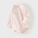 Dave&Bella Baby Girls/Boys Summer Green/Light Pink Breathable Cotton Soft Rompers