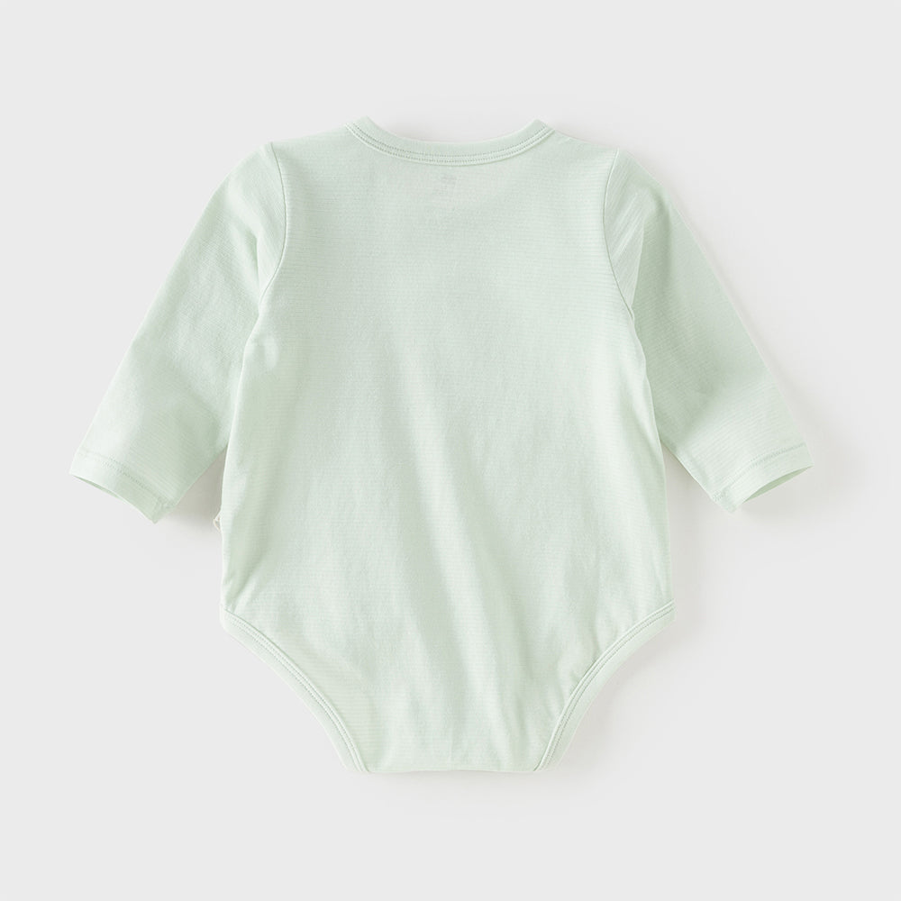 Dave&Bella Baby Girls/Boys Summer Green/Light Pink Breathable Cotton Soft Rompers