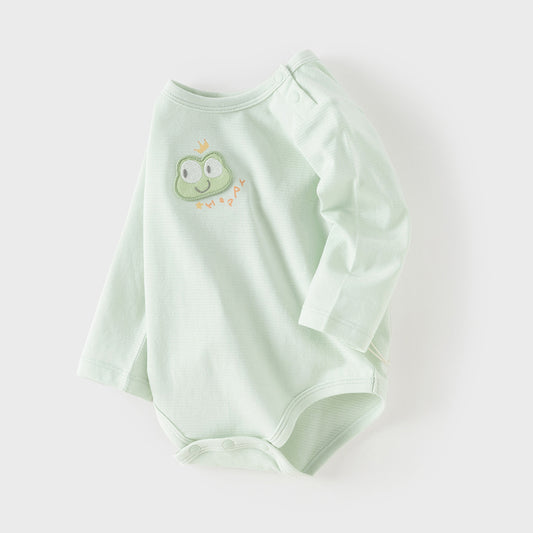 Dave&Bella Baby Girls/Boys Summer Green/Light Pink Breathable Cotton Soft Rompers