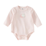 Dave&Bella Baby Girls/Boys Summer Green/Light Pink Breathable Cotton Soft Rompers