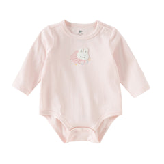 Dave&Bella Baby Girls/Boys Summer Green/Light Pink Breathable Cotton Soft Rompers