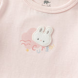 Dave&Bella Baby Girls/Boys Summer Green/Light Pink Breathable Cotton Soft Rompers