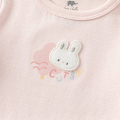 Dave&Bella Baby Girls/Boys Summer Green/Light Pink Breathable Cotton Soft Rompers