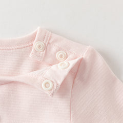 Dave&Bella Baby Girls/Boys Summer Green/Light Pink Breathable Cotton Soft Rompers